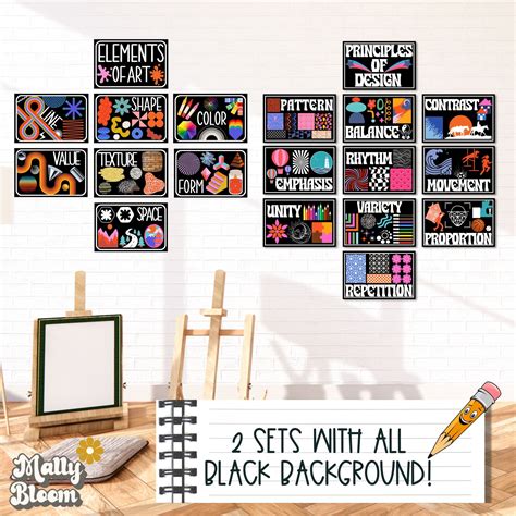 Elements Of Art Principles Of Design Poster Bundle Classroom Decor