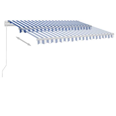 Toldo Retr Til Manual Independente Cm Azul E Branco Loja