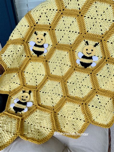 Bumble Bee Baby Blanket Patterncrochet Etsy Uk