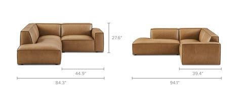 Jonathan Leather Side Chaise Sectional Castlery Us