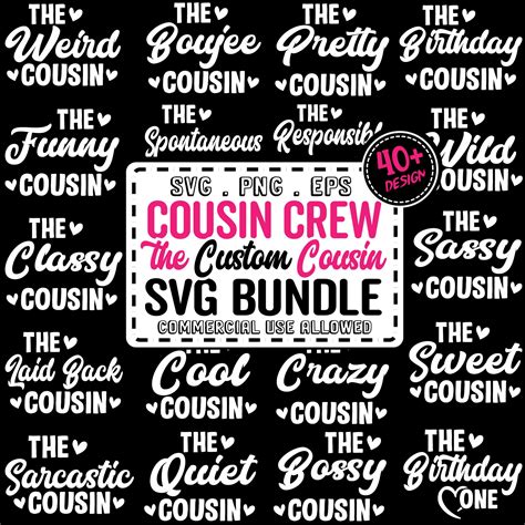 Cousins Shirts Svg Bundle Cousins Matching Shirts Svg Cousins Svg