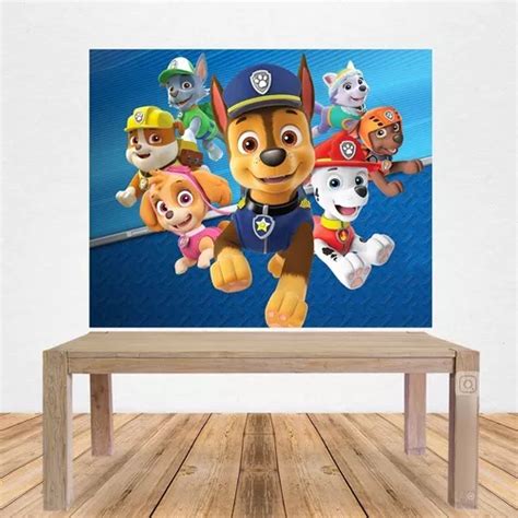 Fondo De Tela Para Eventos Paw Patrol decoración Cumpleaños