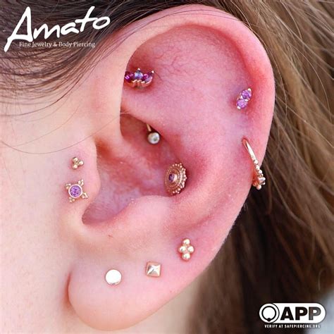 Super Fun Rose Gold Ear Project From Joe At Amato Jewelry From Bvla And Sleeping Goddess All