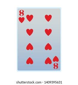 Eight Hearts Card Icon Cartoon Vector Stock Vector Royalty Free