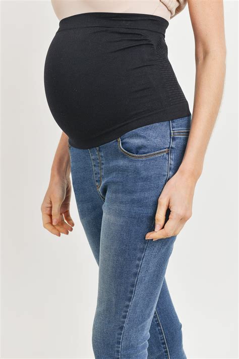 Dark Denim Over The Belly Stretchy Maternity Jean Pants – HELLO MIZ
