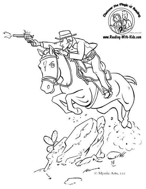 Sélection de dessins de coloriage cowboy à imprimer sur LaGuerche