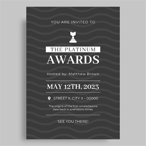 Free Vector Awards Ceremony Invitation Template