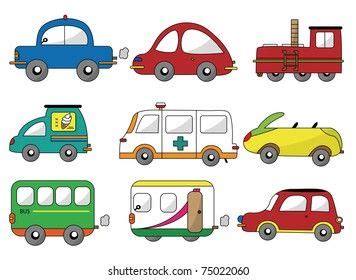 Set Isolated Transports Vector Illustration Eps Vetor Stock Livre De