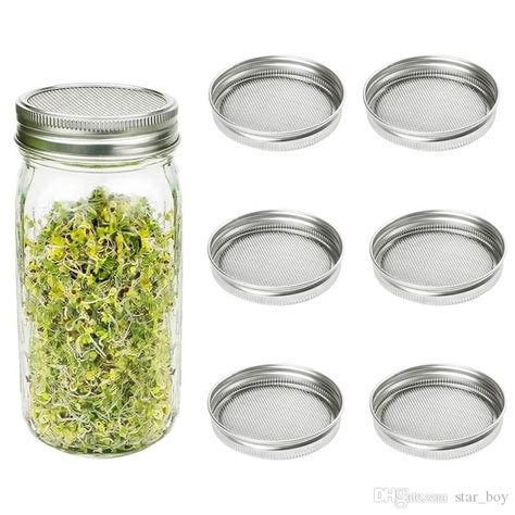 2020 Sprouting Lids For Regular / Wide Mouth Mason Jars Canning Jar ...