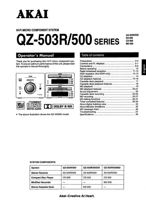 Akai Qz 503r Series Operators Manual Pdf Download Manualslib