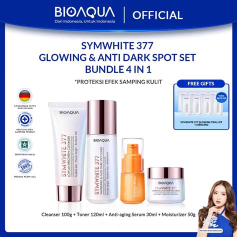 Jual BIOAQUA SymWhite 377 Whitening Fade Dark Spot Paket Skincare Set