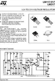 LM117 Datasheet 1 2V To 37V Adjustable Voltage Regulator