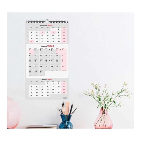 Calendario De Pared Finocam Neutro Escribir Meses Vista