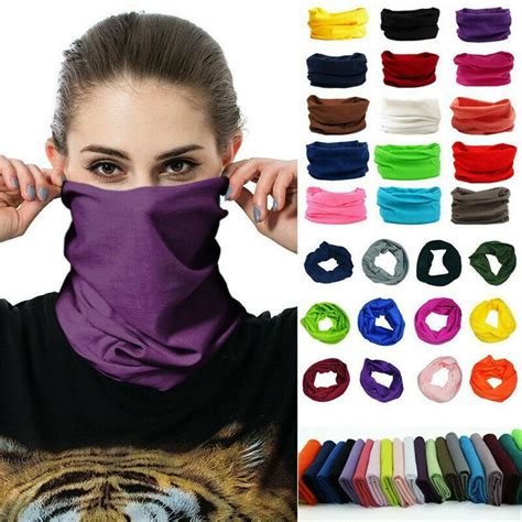 V I P 2 Pcs Neck Warmer Neck Gaiter Face Scarf Mouth Cover Multifunctional Headband Head Wrap