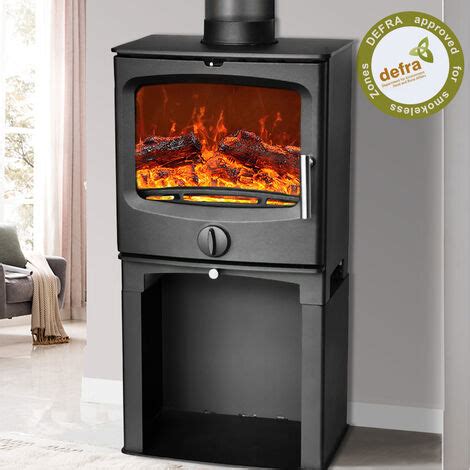 NRG Defra 5KW Contemporary Wood Burning Multi Fuel Stove Eco Design