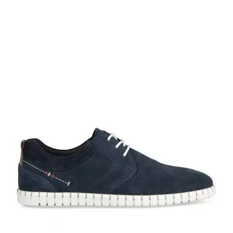 Sneakers NAVY DENIM SIDE CUIR