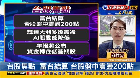 台股看民視／大盤慘摔台積電、聯發科發威抗跌！分析師曝ai股「未來走向」｜四季線上4gtv