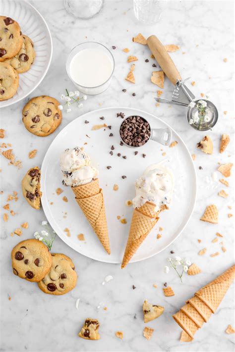 No Churn Chocolate Chip Cookie Dough Ice Cream Bakers Table