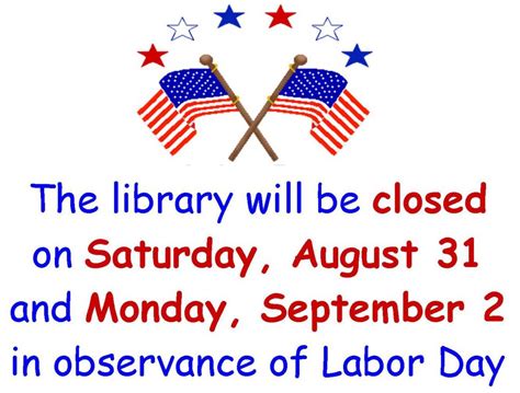 Library Closed For Labor Day Pine Island Public Library