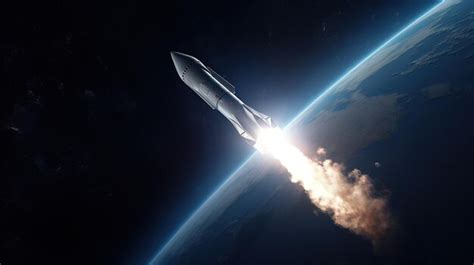 Premium Ai Image A Space Rocket Takes Off From The Earth