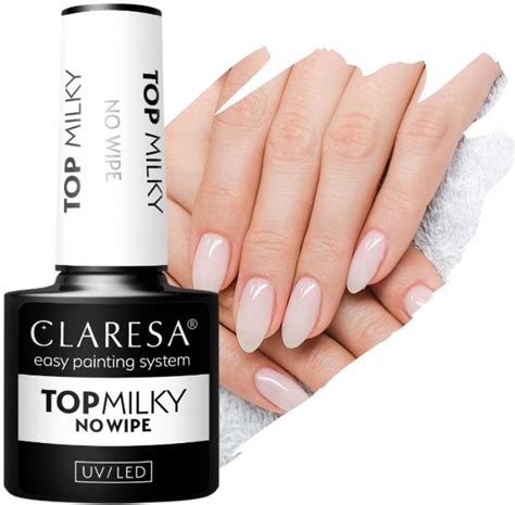 Claresa Top Milky No Wipe Mleczny Top Hybrydowy Opinie I Ceny Na Ceneo Pl