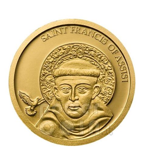 Saint Francis Of Assisi Gold Coin 1 Palau 2008 Power Coin