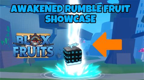 Awakened Rumble Fruit Showcase In Blox Fruits Youtube