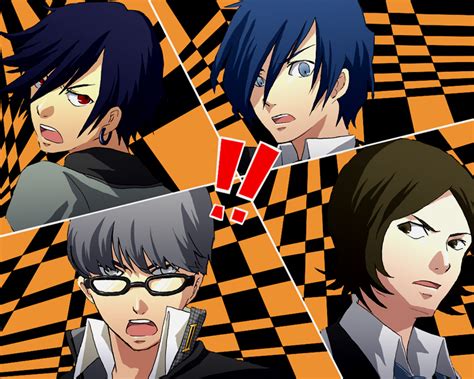 Narukami Yuu Yuuki Makoto Suou Tatsuya And Toudou Naoya Persona And