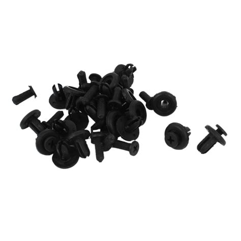 Car Bumper Fender 7mm Hole Black Plastic Rivets Fasteners 20 Pcs In Auto Fastener And Clip From