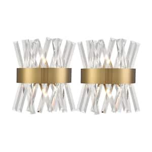 CLAXY 4 7 In 1 Light Gold Modern Wall Sconce With Standard Shade JK