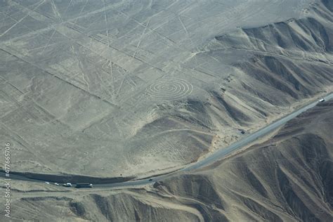 Aerial views of the Nazca Lines, Nazca Peru Stock Photo | Adobe Stock