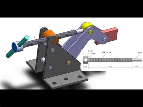 Solidworks Project Clamping Mechanism Exercise 6 YouTube