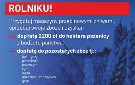 Rolniku przygotuj magazyny przed nowymi żniwami Ministerstwo