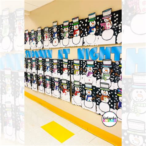 Snowmen at Night Bulletin Board | Writing & Craft - Kindergarten Korner ...