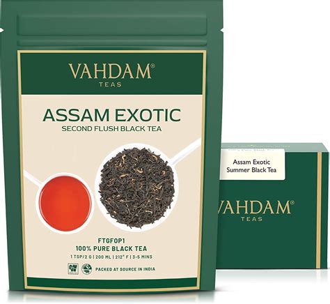 Vahdam Fresh Harvest Assam Tea Leaves With Golden Tips 3 53oz 50 Cups Strong