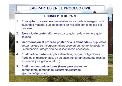 Power Point Las Partes En El Proceso Civil Rua