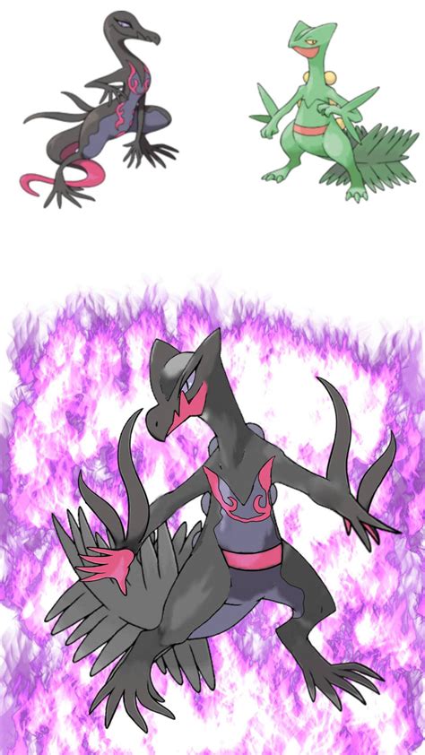 Pokemon Fusion Sceptile Salazzle By Fakemontitan On Deviantart