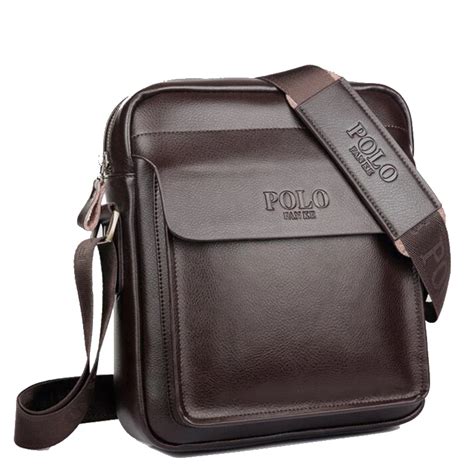 2018 New Men Bag Polo Men Shoulder Bag Genuine Leather Classical Messenger Bag Fashion Business