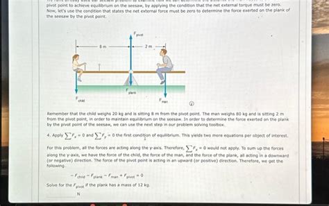 Solved Pivot Point To Achieve Equilibrium On The Seesaw By