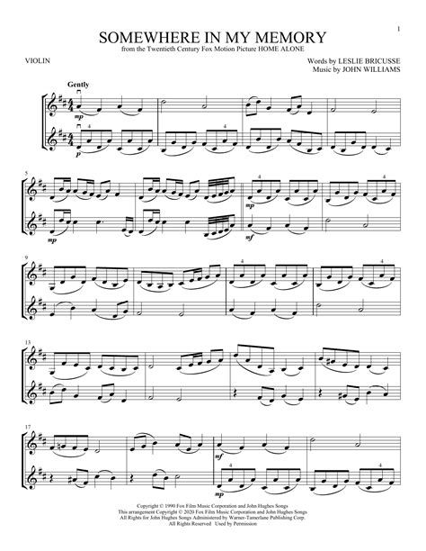 John Williams - Somewhere In My Memory (from Home Alone) sheet music