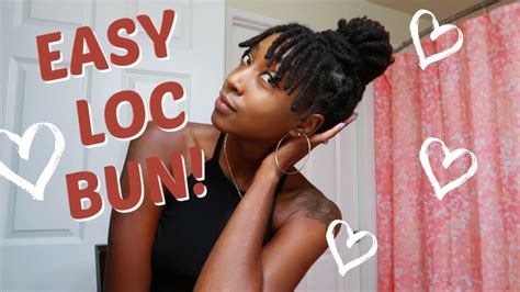 Low Tension Loc Bun Tutorial For Medium Length Locs Youtube