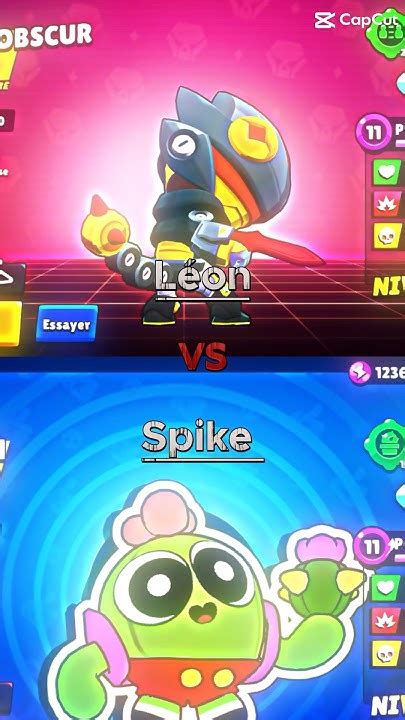 Léon Vs Spike Brawlstars 1v1 Youtube