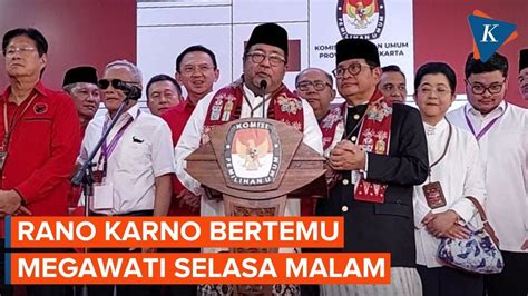 Rano Karno Ungkap Pesan Megawati Untuk Dampingi Pramono Anung Di