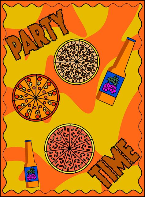 party time illustration for background, banner, poster, flyer, template ...