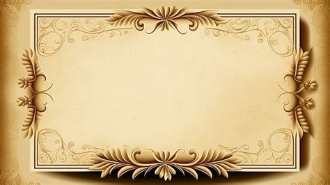 Golden Certificate with Simple Pattern Background