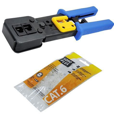 Na Unicaserv tem Kit Alicate de Crimpar EZ Crimp RJ45 RJ11 10 Peças