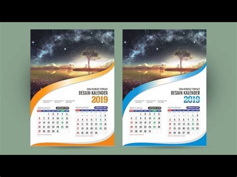 Membuat Desain Kalender Dinding Di Coreldraw Youtube