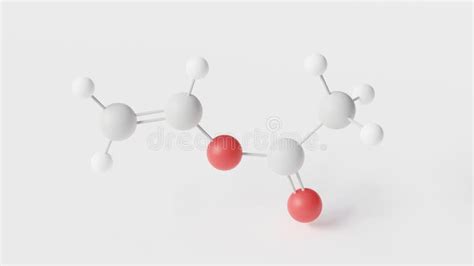 Molécula De Acetato De Vinilo Bola De Estructura Molecular 3d Y