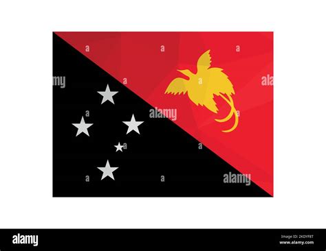 Vector Illustration Official Ensign Of Papua New Guinea National Flag