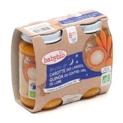 Babybio Petits Pots bébé Carotte des landes Patate douce et Blé Bio